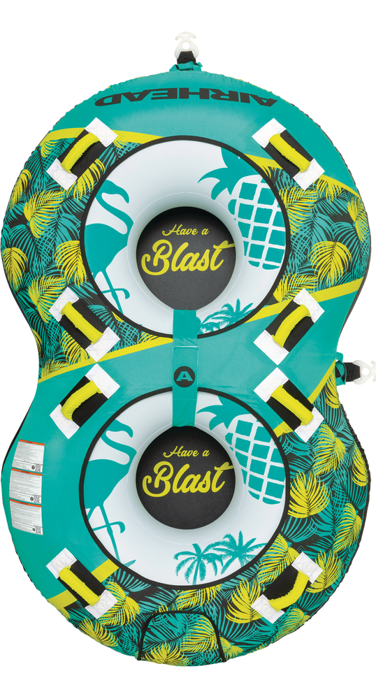 Airhead Blast AirPump Inflatable Water Boating 2Riders Towable Tube