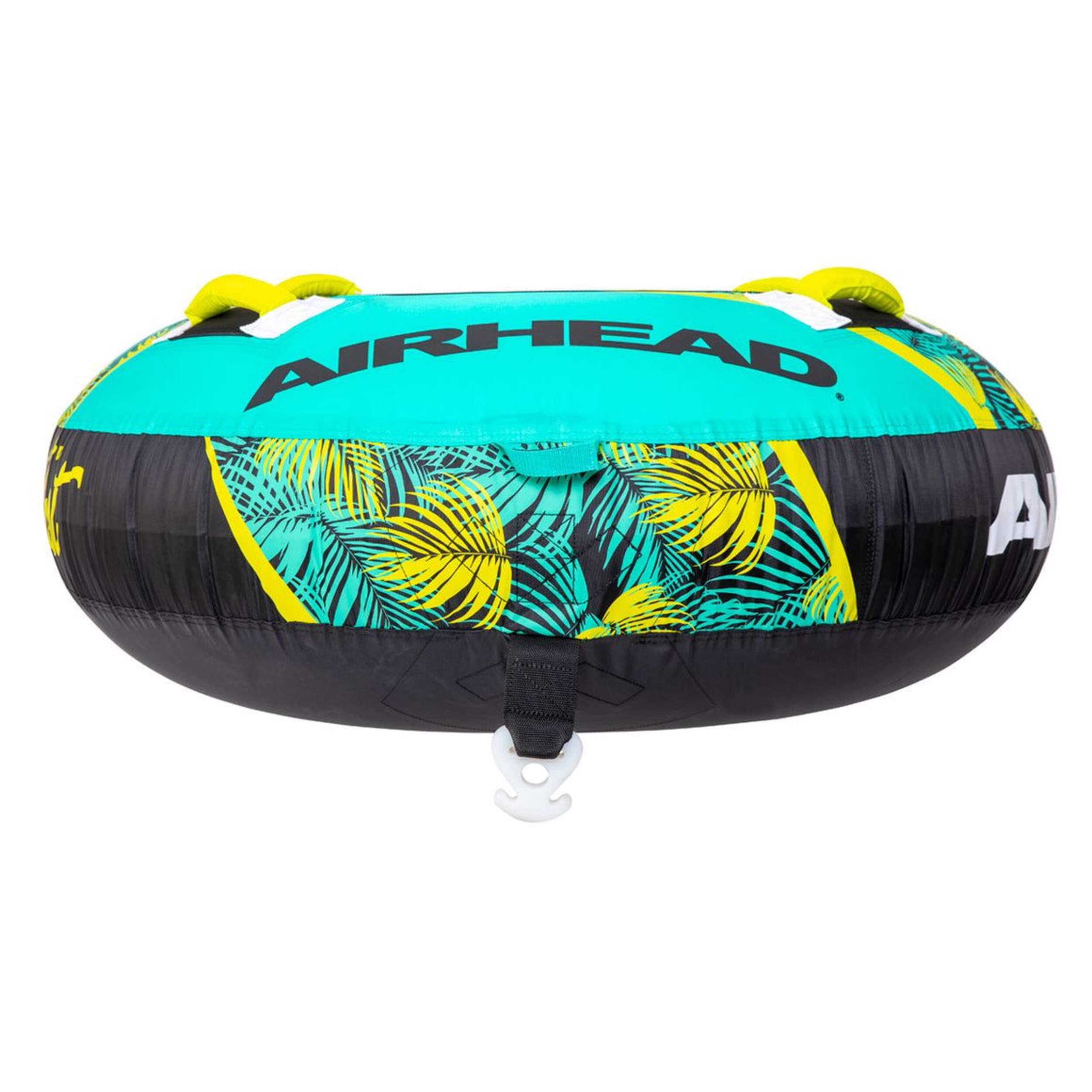 Airhead Blast 2 Air-Pump Inflatable Water Boating 2-Riders Towable Tube, Green Front_Flat