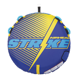 Bouée tractable gonflable pour 1 passager pompes à air Airhead Strike, bleu/jaune Front_Flat