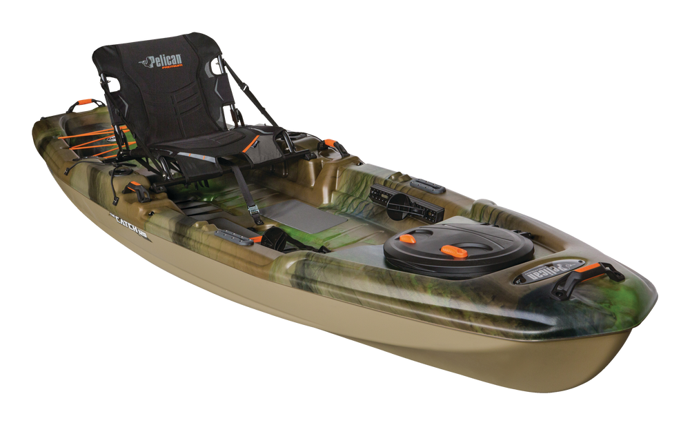Pelican The Catch 120 FIshing 1-Person Kayak, Olive Camo/Light