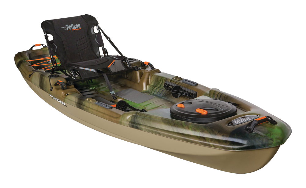 Pelican The Catch 120 FIshing 1Person Kayak, Olive Camo/Light Khaki