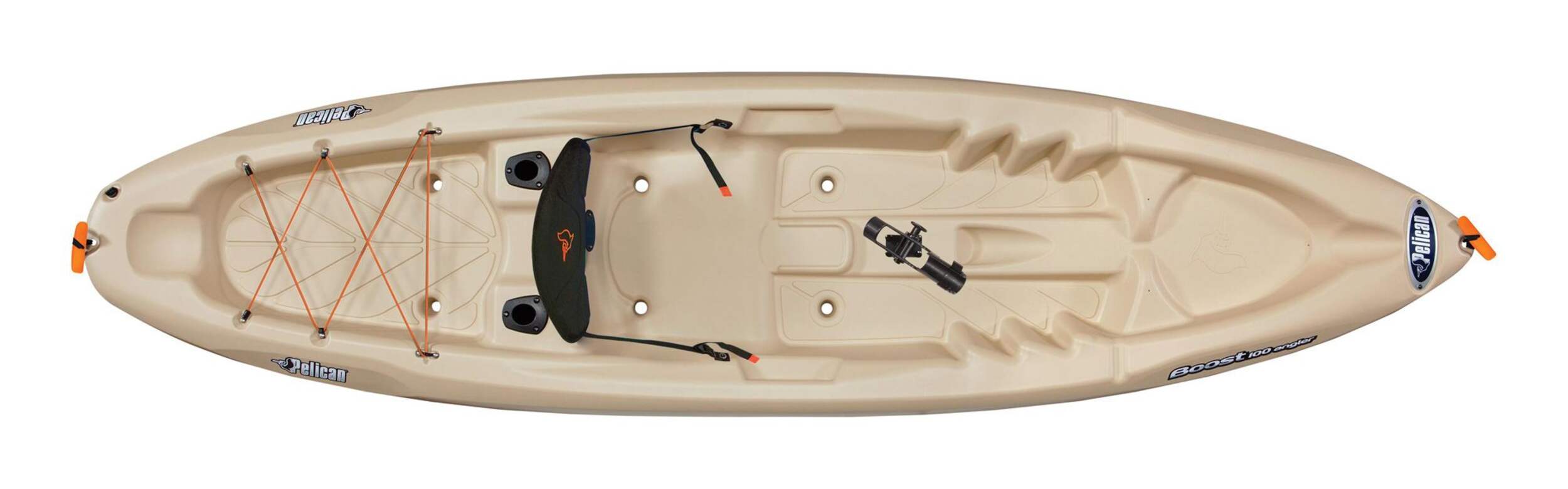 Pelican Boost 100 Fishing Kayak, 10-ft Overhead_Flat