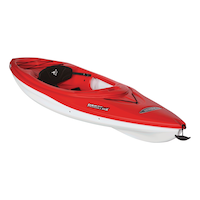 Kayak fermé pour 1 personne Pelican Summit 100X, rouge pompier et blanc, 10 pi Front_Three_Fourths_Angled_Right