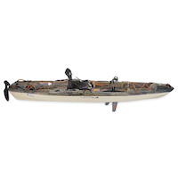 Kayak de pêche 1 personne Pelican The Catch 130 Hydryve-II, camouflage, 12,6 pi