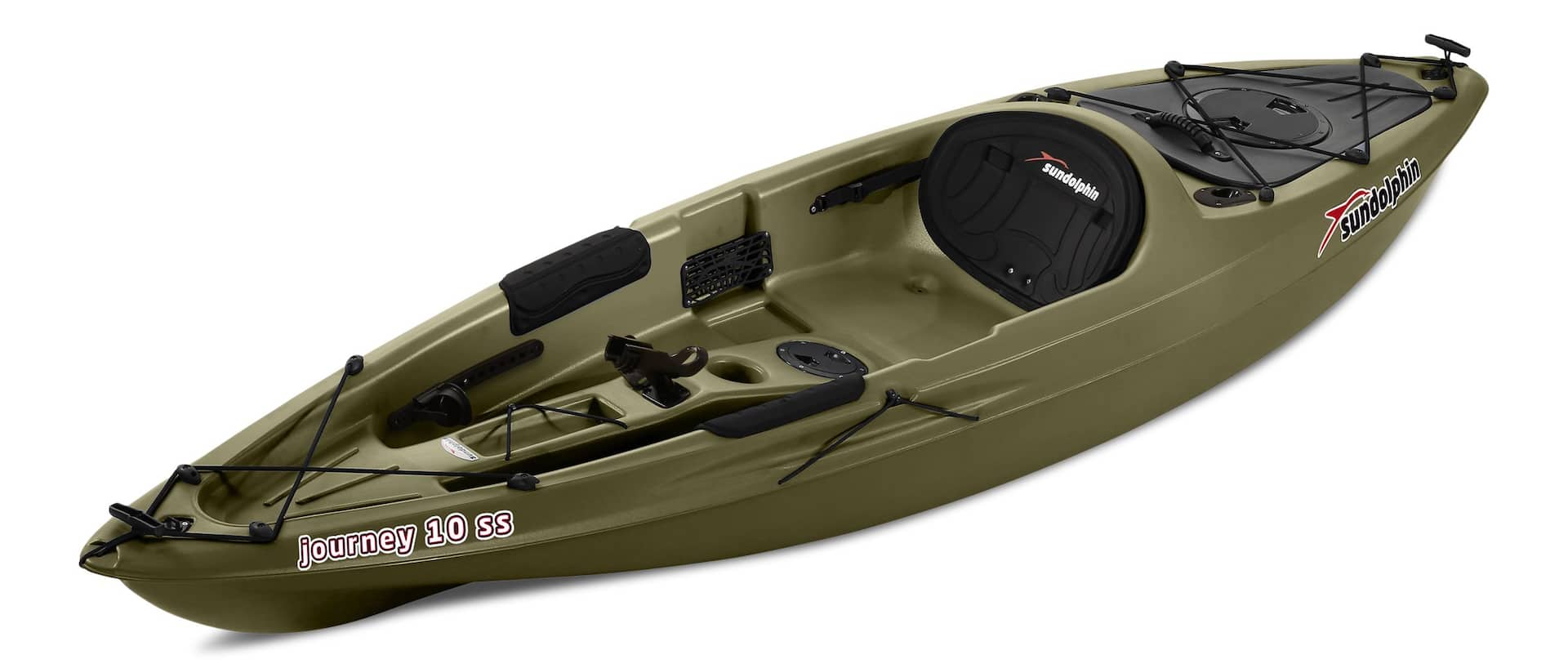 Kayak de pêche Sun Dolphin Journey, 10 pi, 1 personne, vert olive