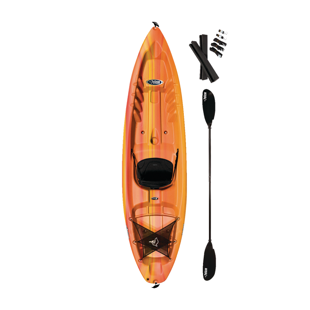 Pelican Tailwind 100x Kayak with Accessories, 1Person, Orange