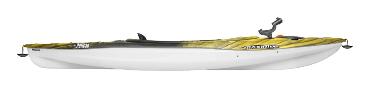 Pelican Maxim 100X Angler Fishing 1-Person Kayak, Halo/Yellow