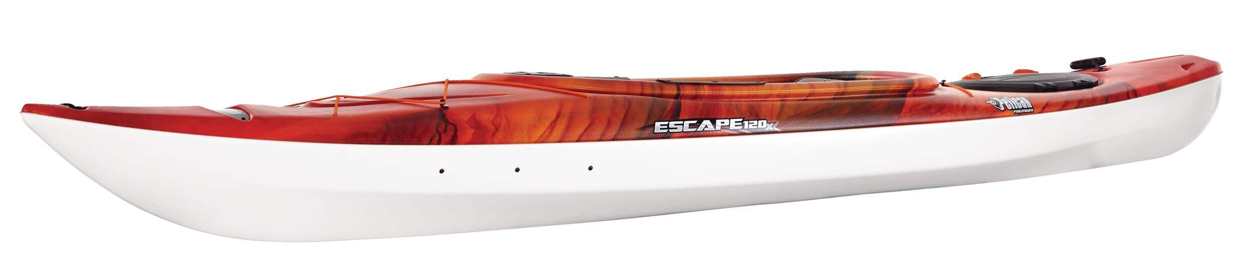 Pelican Escape 120 Performance 1-Person Kayak, Lava/White, 12-ft Front_Angled_Left