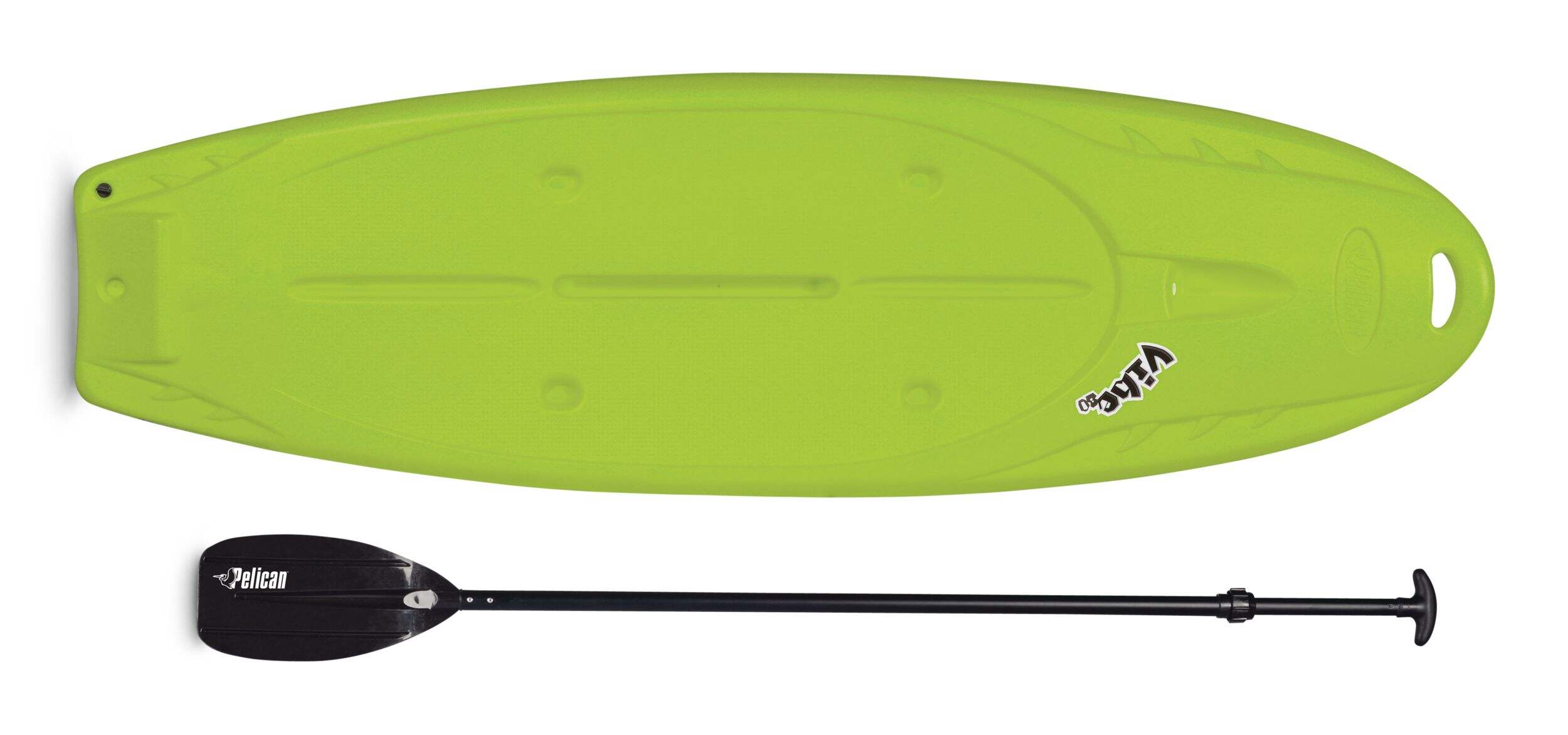 Pelican Vibe 80 Junior 1-Person Stand Up Paddle Board, Lime, 8-ft Overhead_Flat
