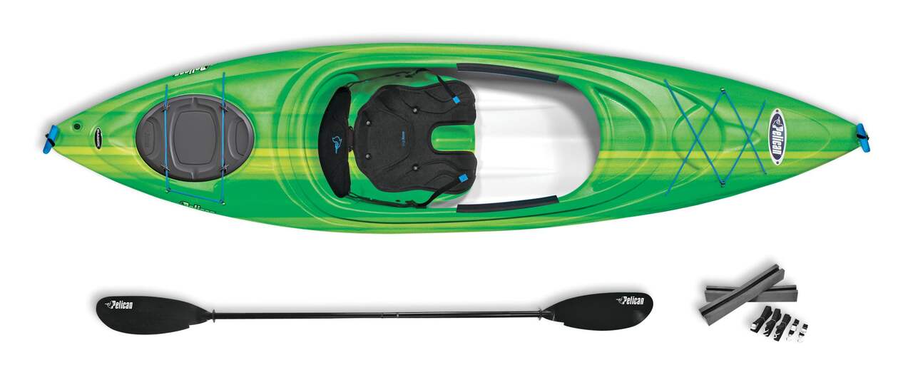 Pelican Boost 100 Sit-on 1-Person Kayak, Lime, 10-ft