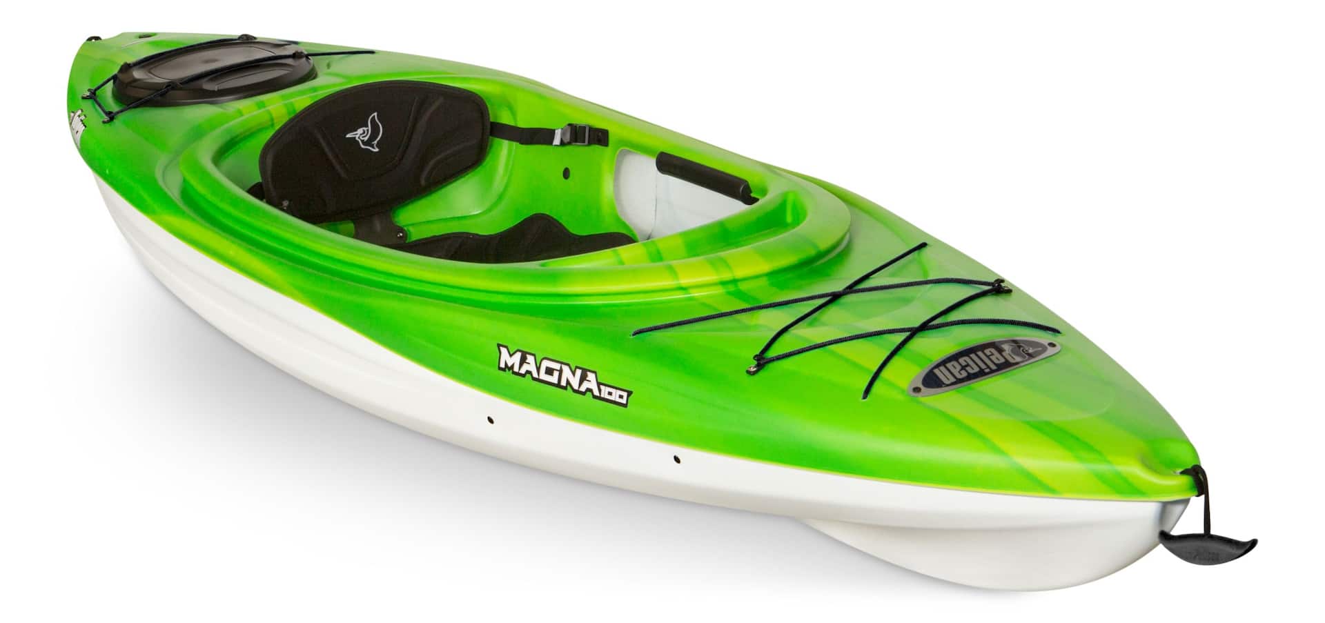 Pelican Magna 100 Packaged 1-Person Kayak with Paddle, Lime, 10-ft