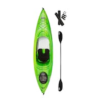 Pelican Magna 100 1-Person Kayak Package with Paddle and Carrier, Lime, 10-ft