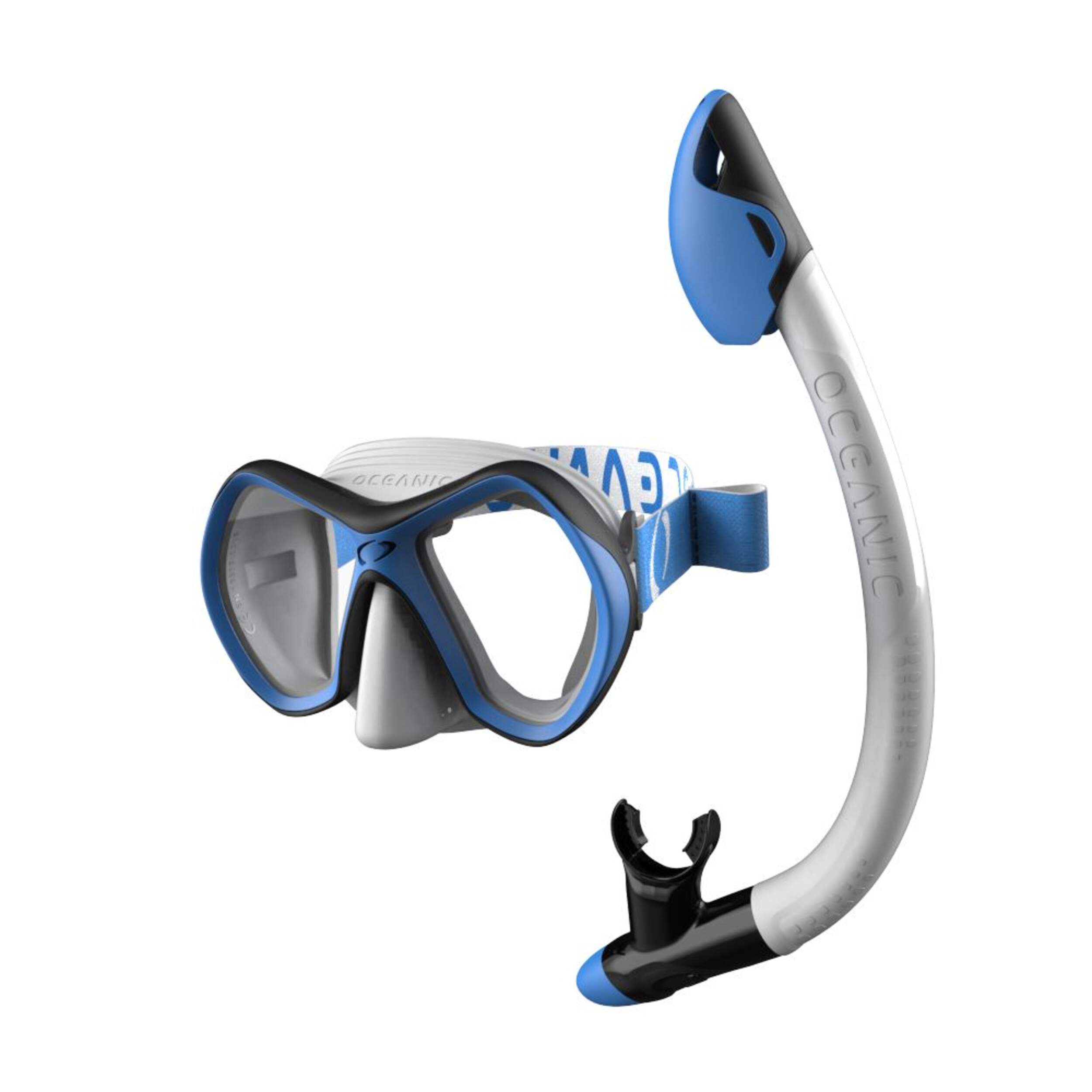 Combo de plongée avec tuba pour jeunes Oceanic, masque et tuba, taille unique Front_Three_Fourths_Angled_Left