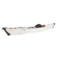 Oru Beach LT Lightweight Compact Foldable Sit-In Kayak for Adults & Youth, 1-Person, White Front_Angled_Left