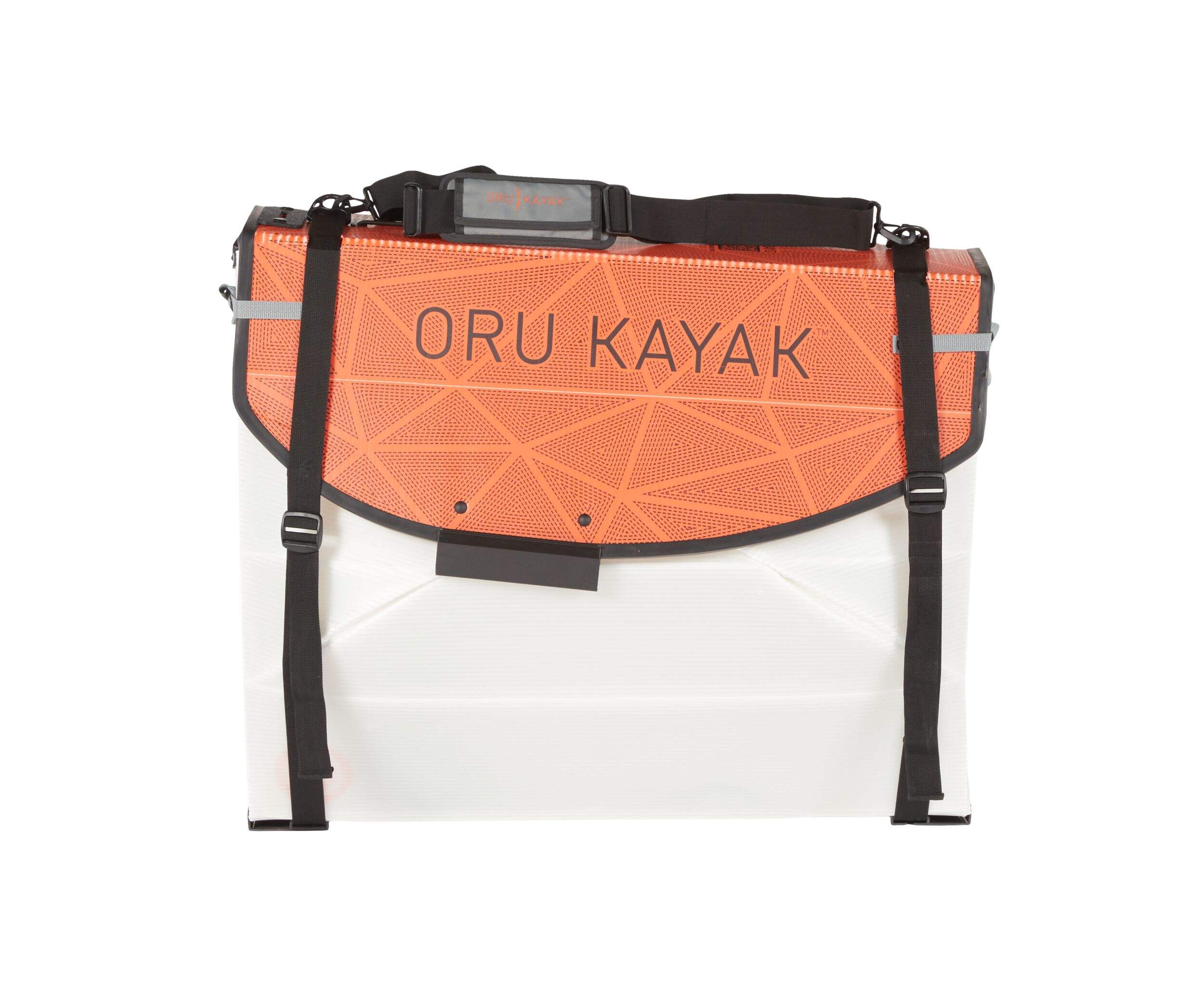 Oru Bay S  Lightweight Compact Foldable Sit-In Kayak for Adults & Youth, 1-Person, White Front_Flat