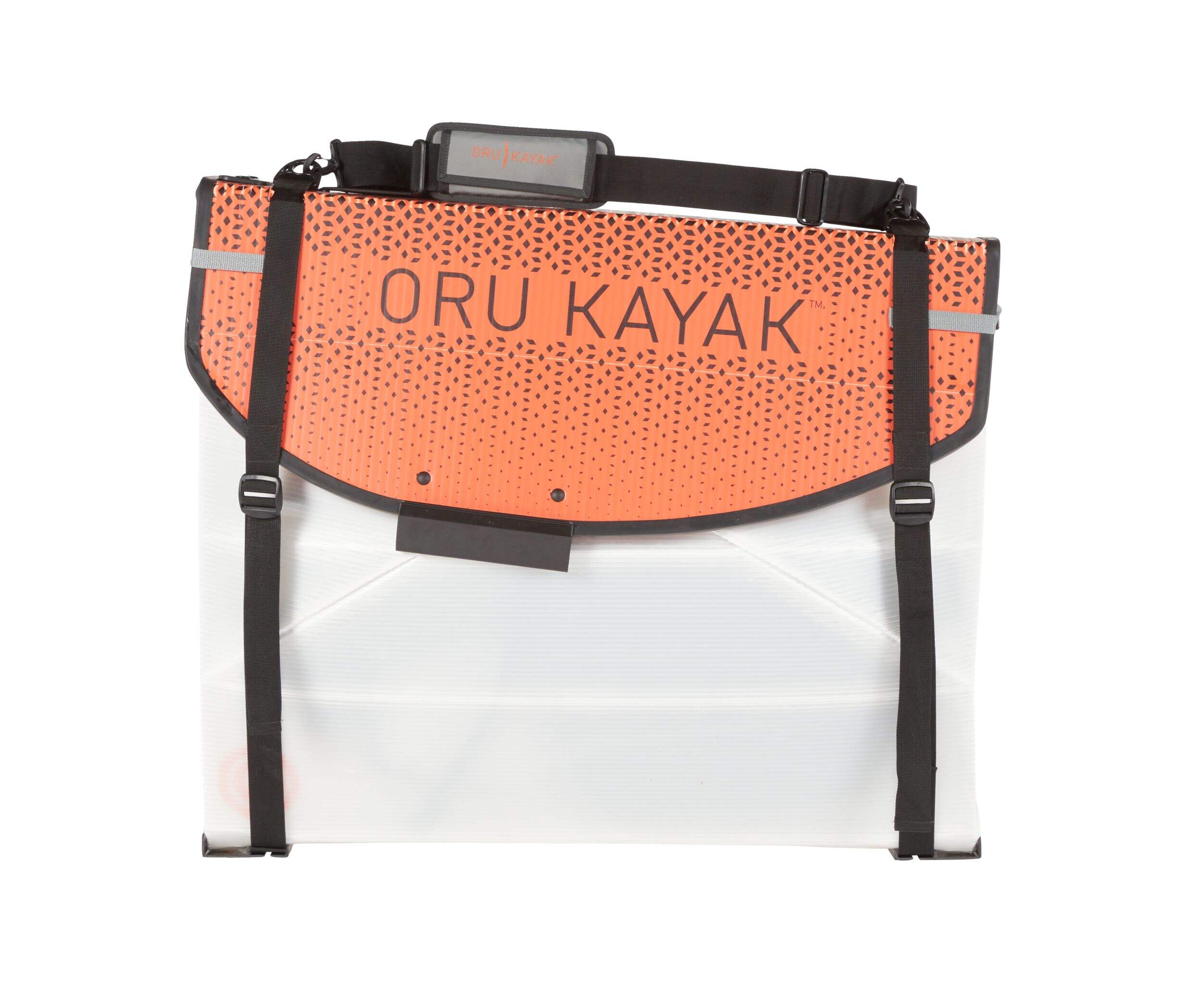 Kayak ouvert compact et léger Oru Coast XT pour adultes et jeunes, 1 personne, blanc Front_Flat