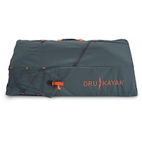 Oru Heavy-Duty Recycled Nylon Kayak Pack with Shoulder & Hip Straps, For Oru Lake/Inlet Portable Folding Kayaks, One Size, Grey Front_Flat