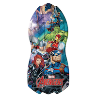 Marvel Avengers Kids' 1-Person Lightweight Foam Winter Snow Sled/Toboggan w/ Tow Leash Overhead_Flat