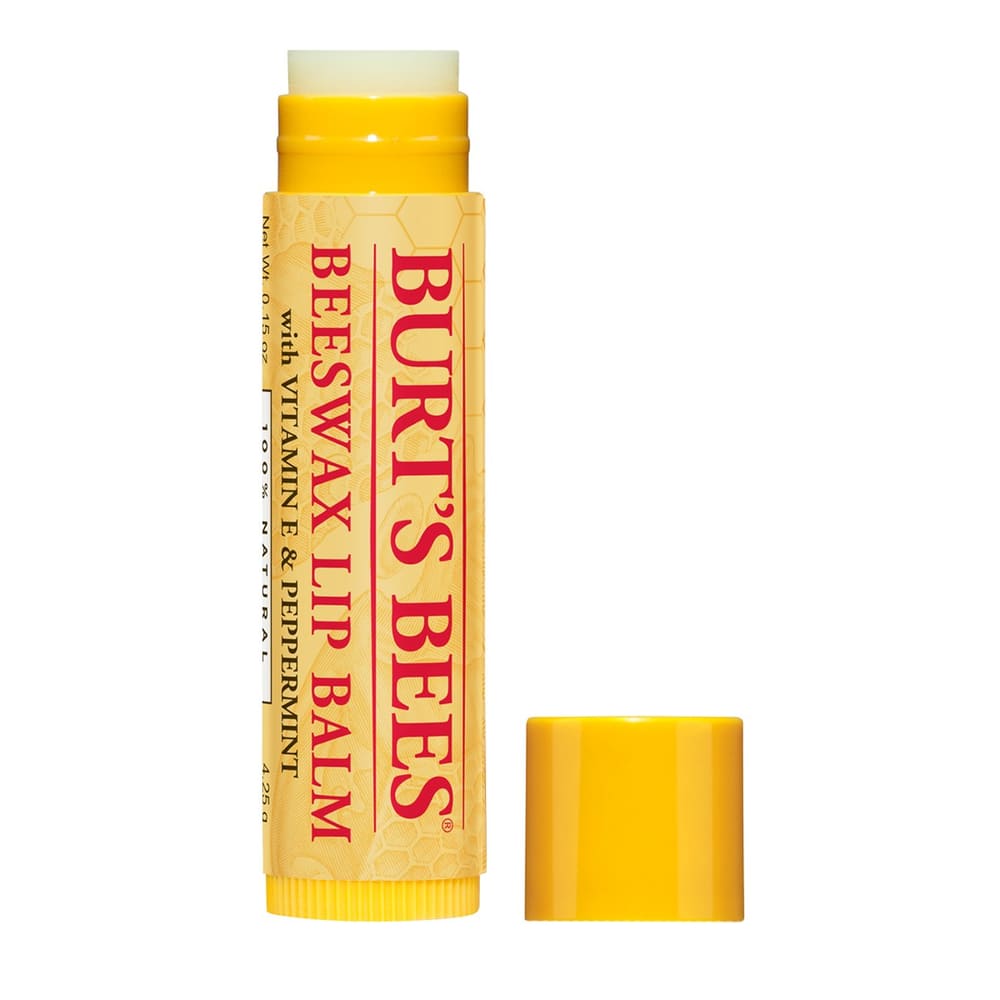 Burt's Bees 100% Natural Moisturizing Beeswax Lip Balm w/ Vitamin E &  Peppermint Oil
