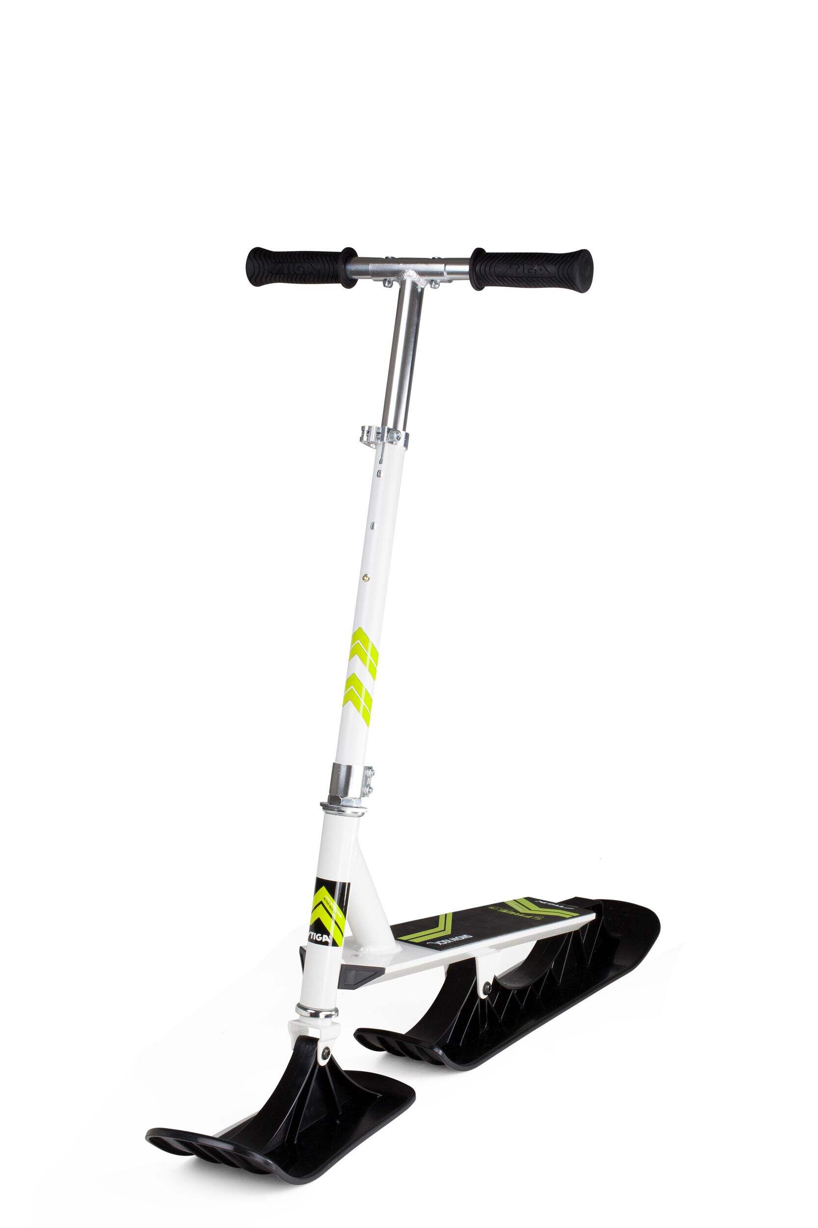 Stiga Snow Kick Free Kids' Winter Snow Ski Scooter with Height Adjustable Handle, Ages 7+ Front_Angled_Left