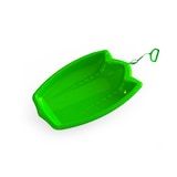 T-Rex Dinosaur Paw Kids' 1-Person Plastic Winter Snow Sled/Toboggan w/ Tow Rope Front_Angled_Left