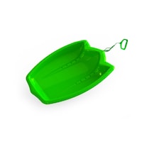 T-Rex Dinosaur Paw Kids' 1-Person Plastic Winter Snow Sled/Toboggan w/ Tow Rope Front_Angled_Left