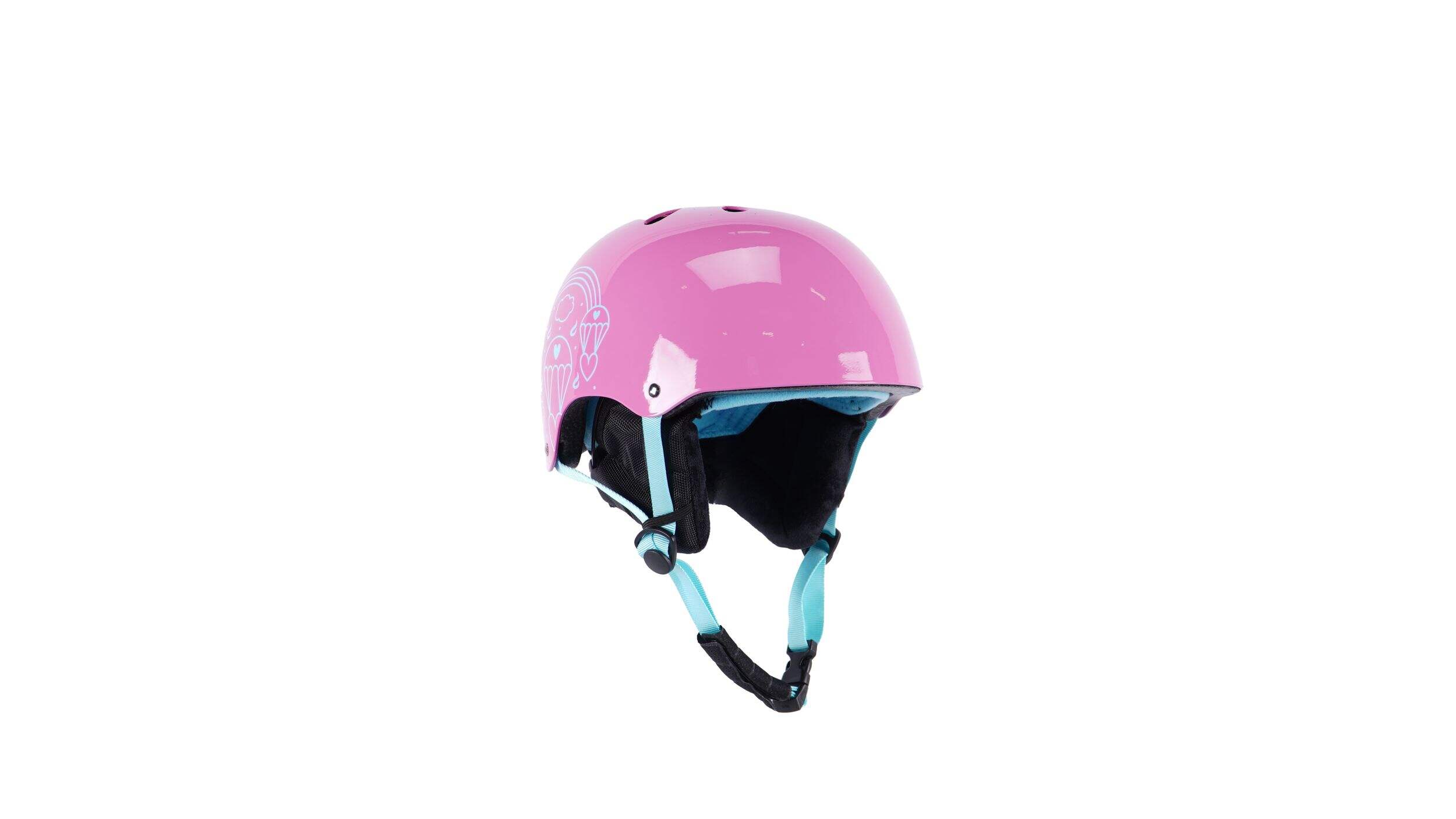 Decibel Kids' Protective Dial-Fit Ski/Snowboard Safety Helmet, Shockproof ABS, Pink Front_Three_Fourths_Angled_Right