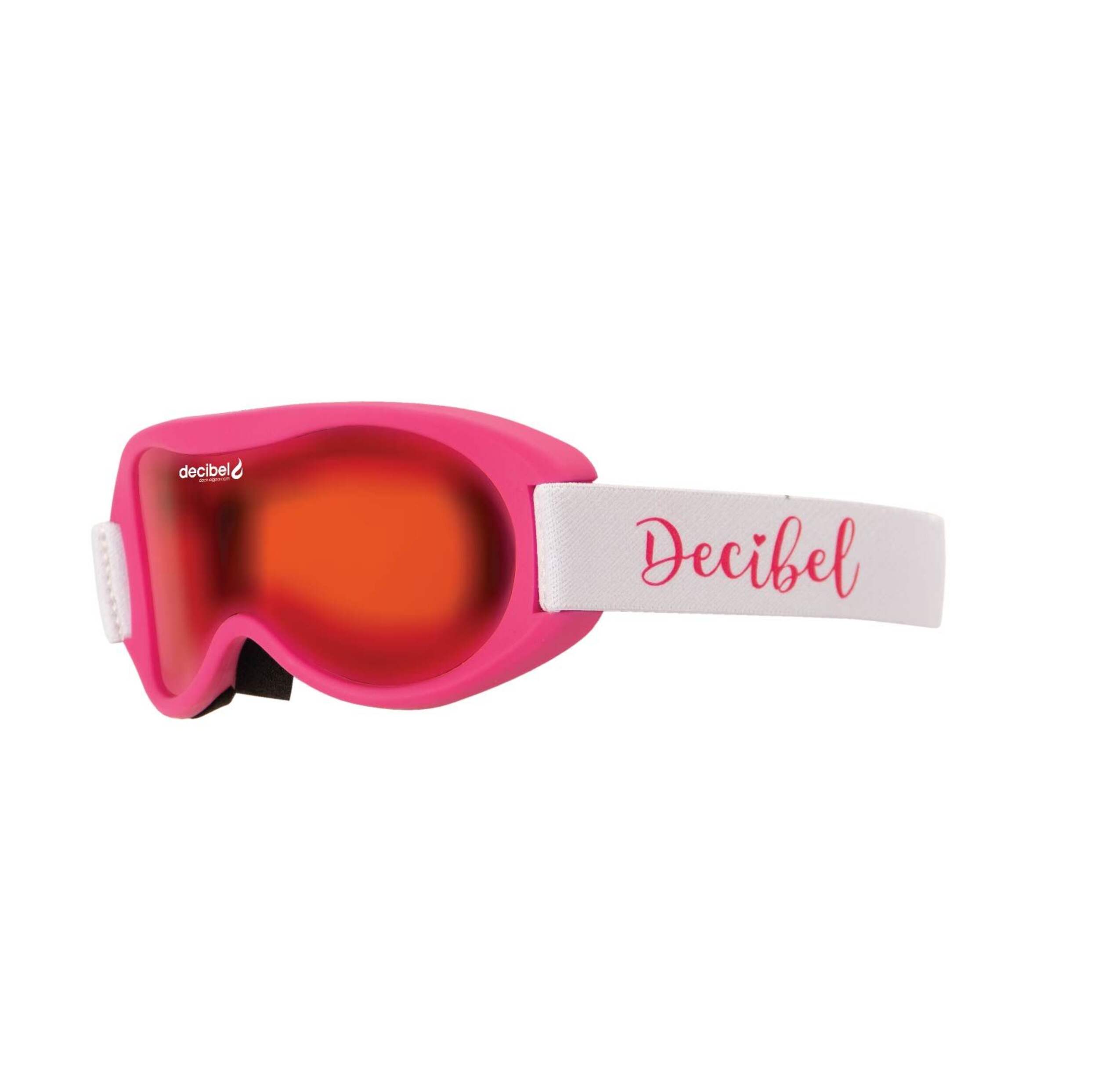 Lunettes de ski/planche à neige pour enfant tout-petit Decibel Lil' Carve, protection antibuée et anti-UV, rose Front_Three_Fourths_Angled_Left