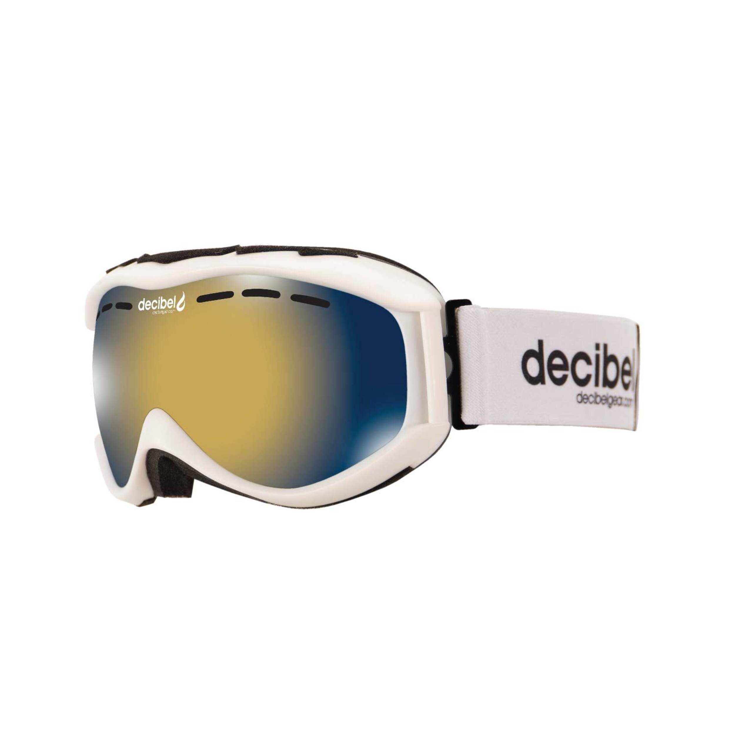 Decibel Freeride Junior Kids' Ski/Snowboard Goggles, Anti-Fog Lens & UV Protection, Black Front_Three_Fourths_Angled_Left