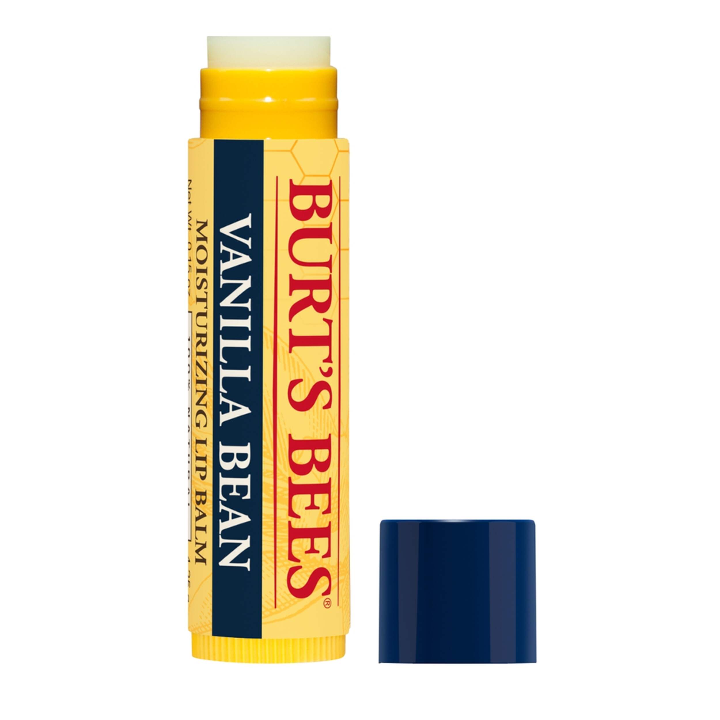 Burt's Bees 100% Natural Origin Moisturizing Lip Balm, Vanilla Bean Front_Flat