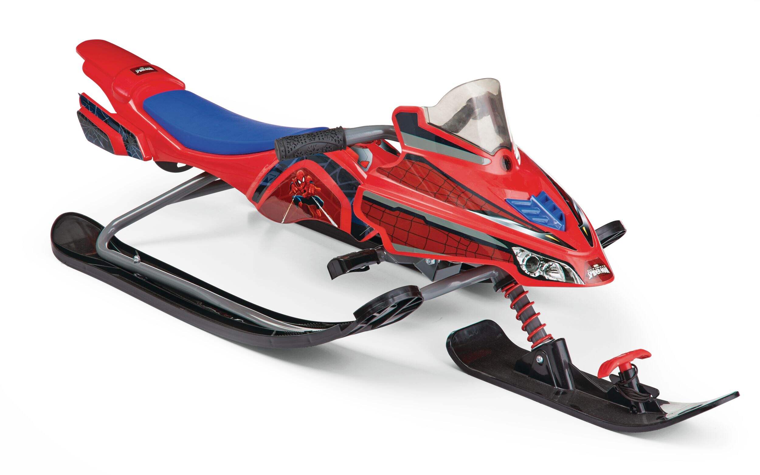 Luge à ski de course de neige à cadre en métal pour enfants Spiderman Marvel avec direction et freins Front_Three_Fourths_Angled_Right
