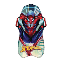 Marvel Spiderman Kids' 1-Person Lightweight Foam Winter Snow Sled/Toboggan w/ Handles Overhead_Flat
