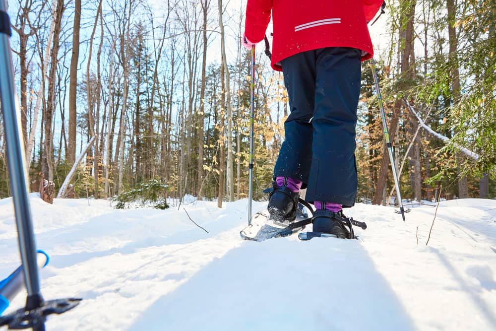 snowshoeing in jeans