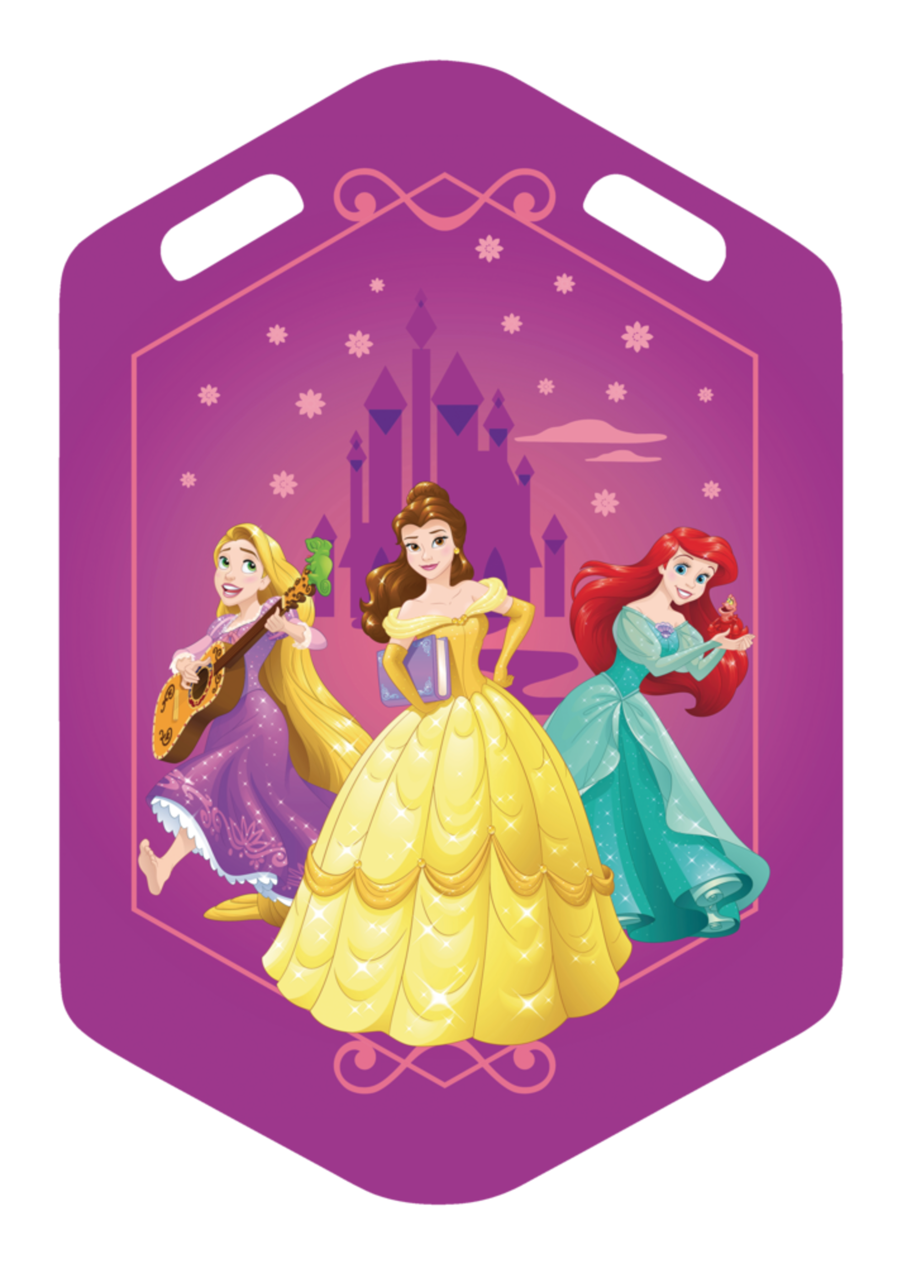 Disney Princess Plastic Sled Front_Flat