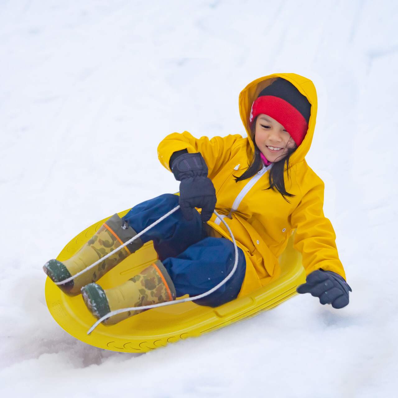 Manitou Kids' 1-Person Lightweight Plastic Winter Snow Sled