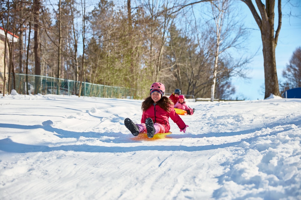 Manitou Kids' 1Person Lightweight Plastic Winter Snow Sled/Toboggan