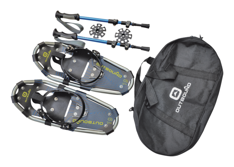 Outbound Men's/Women's Lightweight Aluminium Snowshoes Kit With Poles