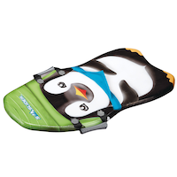 Snow Slider Kids' 1-Person Lightweight Foam Winter Snow Sled/Toboggan w/ Handles, Assorted Front_Three_Fourths_Angled_Left