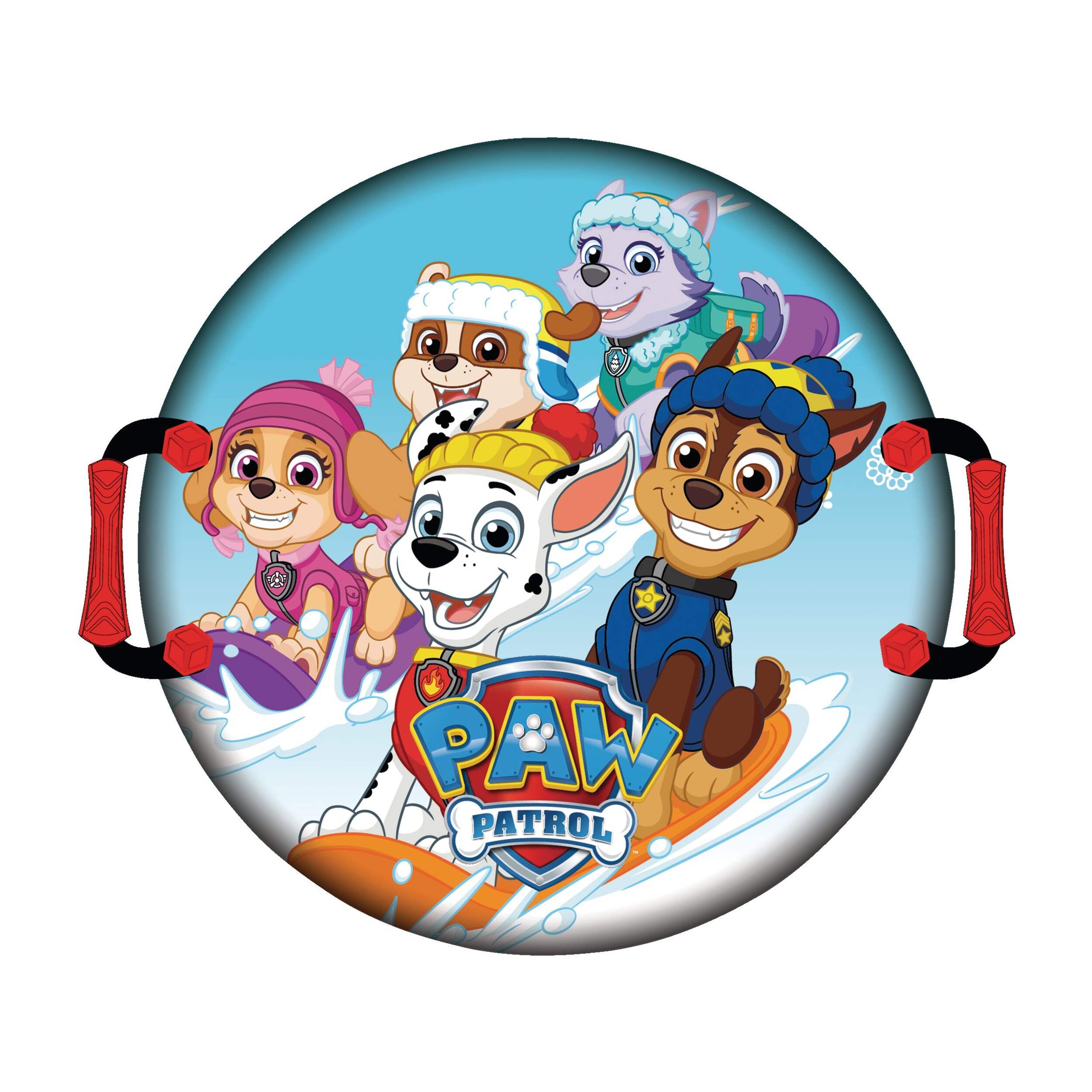 Soucoupe à neige légère en mousse pour 1 personne pour enfant Disney Nickelodeon Pat'Patrouille Overhead_Flat