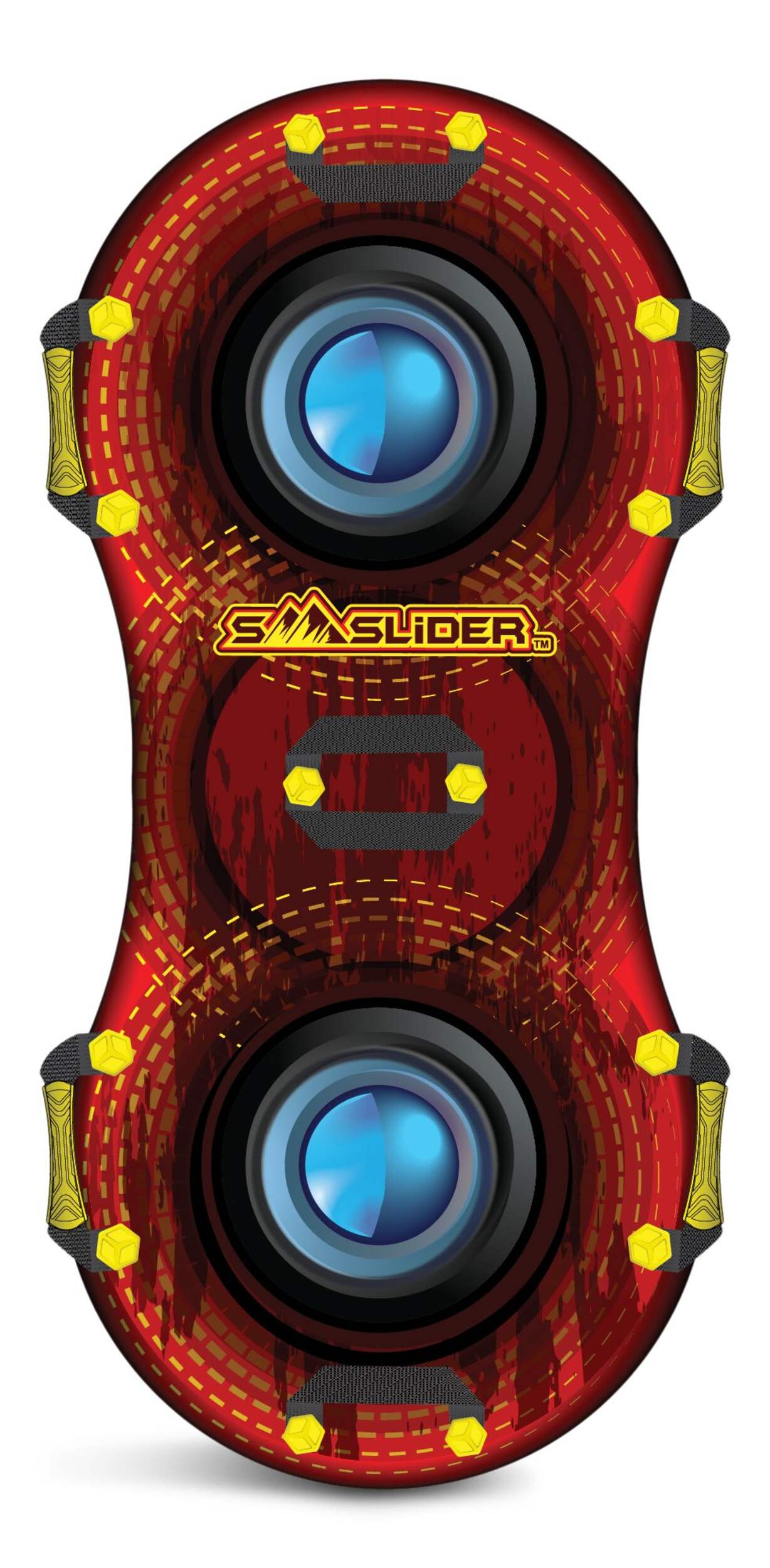 Luge en mousse Slide Spinner 2 places, 52 po Front_Flat