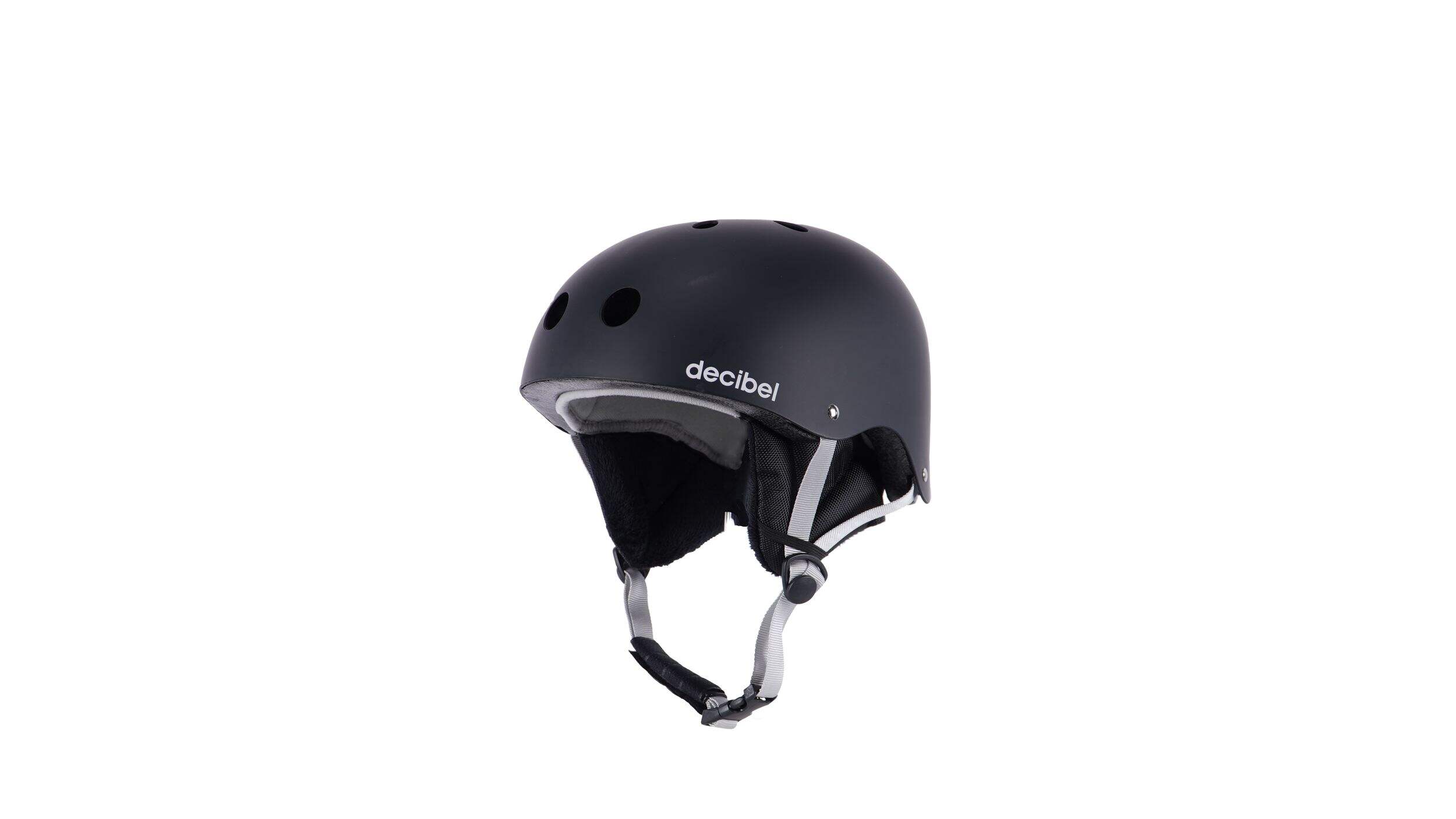 Casque de ski/planche à neige Decibel, jeunes, noir mat Front_Three_Fourths_Angled_Left