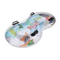 Gracious Living 2-Person Duo Inflatable Winter Snow Tube
