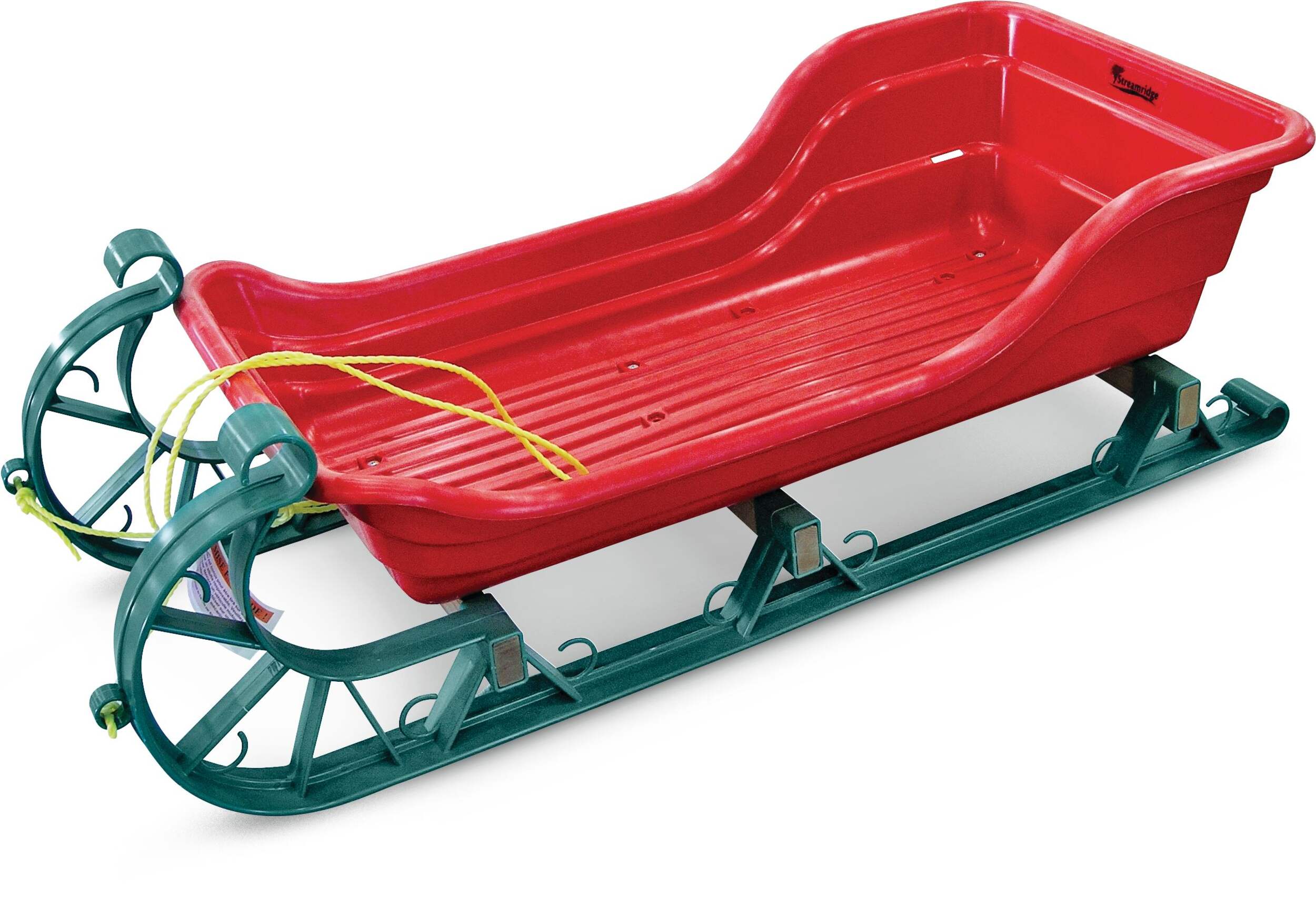 Traîneau/luge coupeur léger de style rétro avec corde de remorquage pour bébé et tout-petit Streamridge Front_Angled_Left