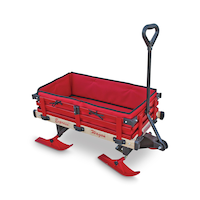 Millside Industries All-Season Foam Padded Seat Cushion & Side Pads For Convertible Wagon Sleigh/Sled, Red