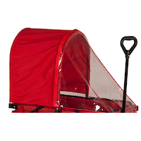 Millside Industries Weather Shield & Sun Canopy For Convertible Wagon Sleigh/Sled, Red/Clear