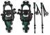 Outbound Lightweight Aluminum Snowshoes with Hiking Poles & Carrybag, Black Composite_or_Mixed