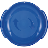 Spiral Kids' 1-Person Lightweight Plastic Winter Snow Saucer Sled/Toboggan Front_Flat