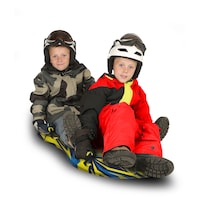 Snow Slider Kids' 2-Person Lightweight Foam Winter Snow Sled/Toboggan w/ Handles, 52-In Front_Three_Fourths_Angled_Right