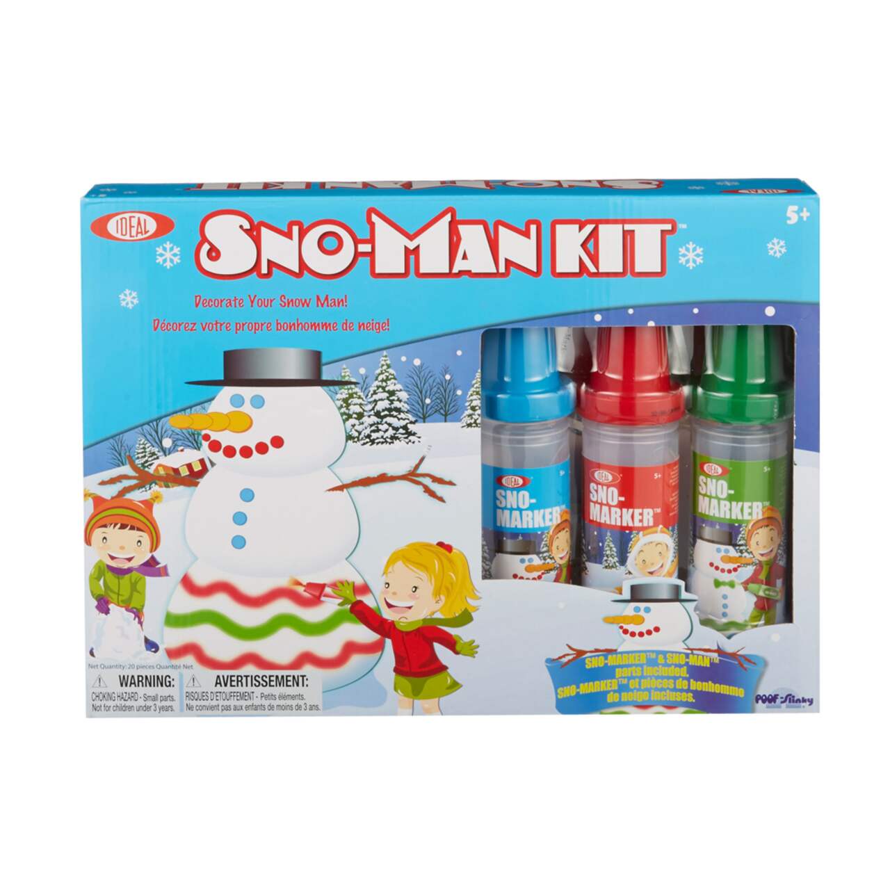 Ensemble d'artiste de neige de luxe pour enfants Snow Fun avec moules et  marqueurs, jouets d'extérieur pour la neige, paq. 21, 5 ans et plus