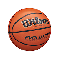 Wilson Evolution Indoor Composite Game Basketball, Official Size 7 (29.5-in) Front_Angled_Right